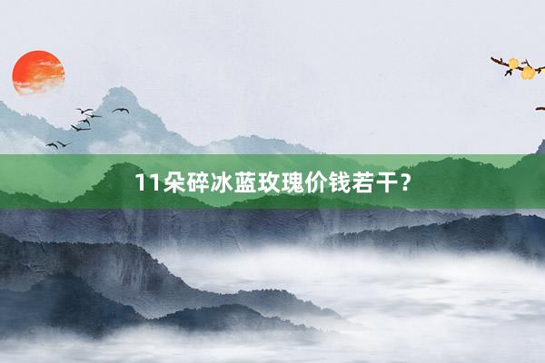 11朵碎冰蓝玫瑰价钱若干？